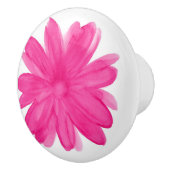 'Hot Pink Waterverf Flower 2' Keramische Knop (Rechts)