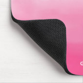 Hot Pink Waterverf Ombre Monogram Mousepad Muismat (Hoek)