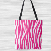 Hot Pink Wavy Animal Print Tote Tote Bag