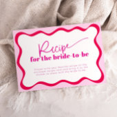 Hot Pink Wavy Border Vrijgezellenfeest Recept Kaar Kaart