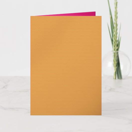 Hot Pink Wedding | Vetgedrukte effen kleur uitnodi Folie Wenskaart (Voorkant)