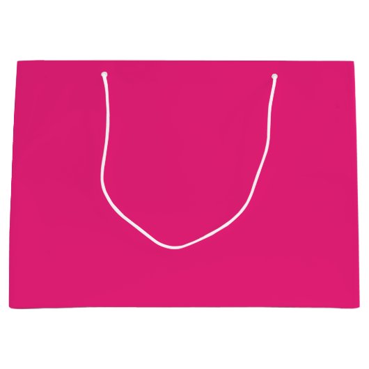 Hot Pink Wedding | Vetgedrukte effen kleur uitnodi Groot Cadeauzakje (Voorkant)