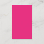 Hot Pink Wedding | Vetgedrukte effen kleur uitnodi Informatiekaartje (Achterkant)