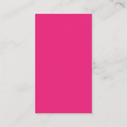 Hot Pink Wedding | Vetgedrukte effen kleur uitnodi Informatiekaartje (Achterkant)
