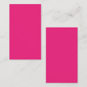 Hot Pink Wedding | Vetgedrukte effen kleur uitnodi Informatiekaartje (Voorkant / Achterkant)