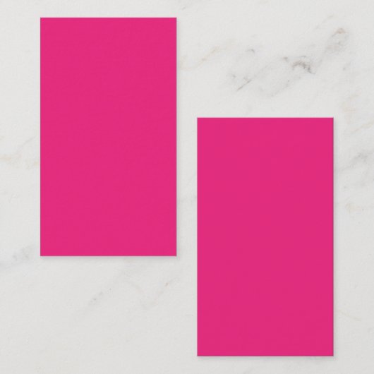 Hot Pink Wedding | Vetgedrukte effen kleur uitnodi Informatiekaartje (Voorkant / Achterkant)