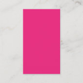 Hot Pink Wedding | Vetgedrukte effen kleur uitnodi Informatiekaartje (Voorkant)