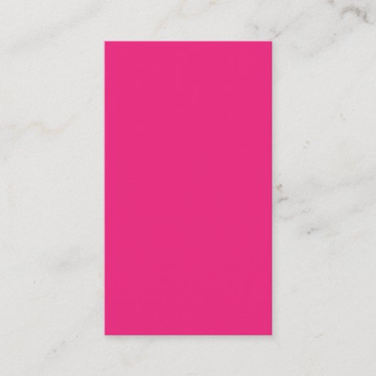 Hot Pink Wedding | Vetgedrukte effen kleur uitnodi Informatiekaartje (Voorkant)