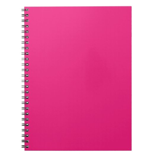 Hot Pink Wedding | Vetgedrukte effen kleur uitnodi Notitieboek (Voorkant)