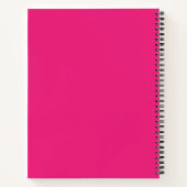 Hot Pink Wedding | Vetgedrukte effen kleur uitnodi Notitieboek (Achterkant)