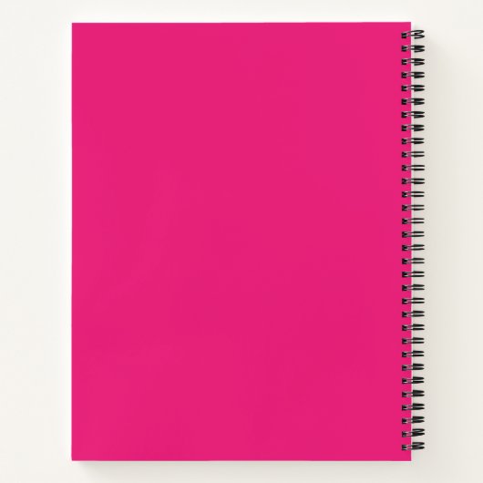 Hot Pink Wedding | Vetgedrukte effen kleur uitnodi Notitieboek (Achterkant)