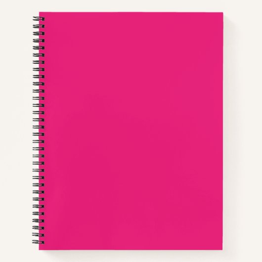 Hot Pink Wedding | Vetgedrukte effen kleur uitnodi Notitieboek (Voorkant)