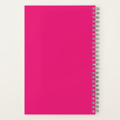 Hot Pink Wedding | Vetgedrukte effen kleur uitnodi Notitieboek (Achterkant)