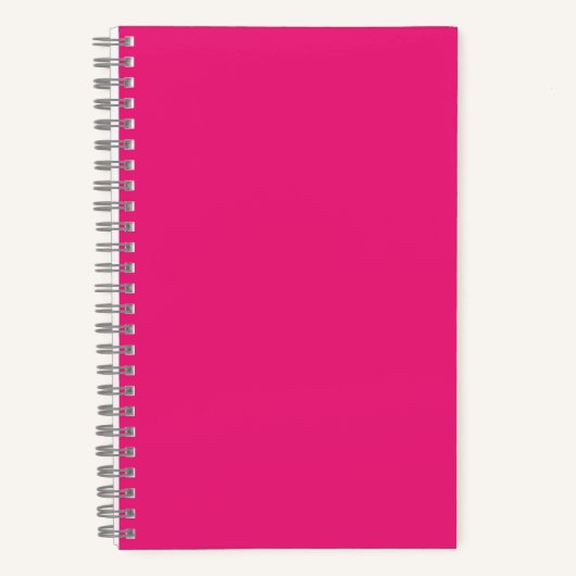 Hot Pink Wedding | Vetgedrukte effen kleur uitnodi Notitieboek (Voorkant)