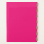 Hot Pink Wedding | Vetgedrukte effen kleur uitnodi Planner (Achterkant)