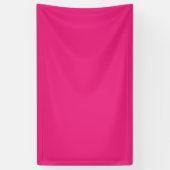 Hot Pink Wedding | Vetgedrukte effen kleur uitnodi Spandoek (Verticaal)
