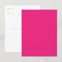 Hot Pink Wedding | Vetgedrukte effen kleur uitnodi