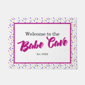 Hot Pink Welkom in de Babe Cave Deurmat (Voorkant)