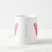 Hot Pink Whimsical Butterfly gepersonaliseerde mok (Center)