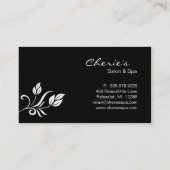 Hot Pink White Black Floral Trendy visitekaartje (Achterkant)