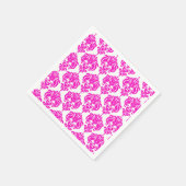 Hot Pink & White Damask Chic Elegant Party Servet (Hoek)