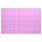 Hot Pink & White Gingham Block Pattern Fabric Stof (Yard (91,4 cm))