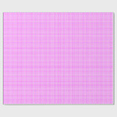 Hot Pink White Gingham Pattern Cadeaupapier (Vlak)