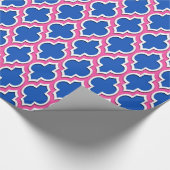 Hot Pink White Moroccan #4DS Cadeaupapier (Hoek)