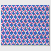 Hot Pink White Moroccan #4DS Cadeaupapier (Vlak)