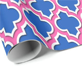 Hot Pink White Moroccan #4DS Cadeaupapier (Rol Hoek)