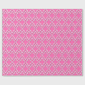 Hot Pink White Moroccan #4DS Cadeaupapier (Vlak)