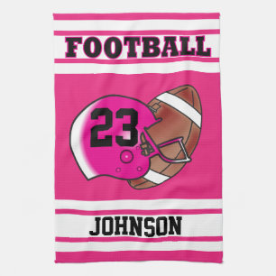 Hot Pink & White Stripe Football Jersey Theedoek