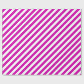 Hot Pink Wide Stripe Vakantie Cadeaupapier (Vlak)