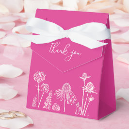 Hot Pink Wildflower dank u Bedankdoosjes