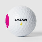 Hot pink winkelwagen naam golfballen (Logo)
