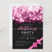 Hot Pink Winter Sparkling Company kerstfeest Kaart (Voorkant)