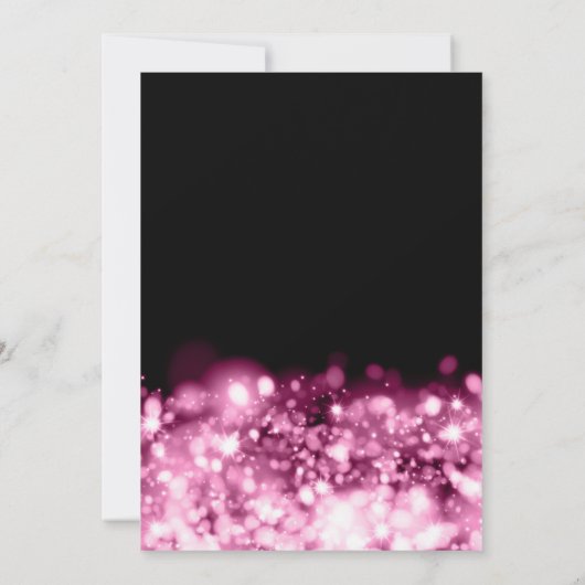 Hot Pink Winter Sparkling Company kerstfeest Kaart (Achterkant)