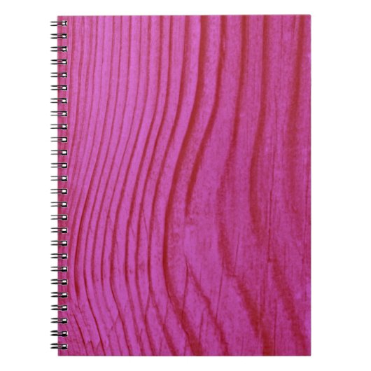 Hot Pink Wood Notitieboek (Voorkant)