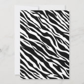 'Hot Pink Zebra Child's Birthday'-uitnodiging. Kaart (Achterkant)