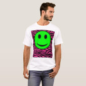 HOT PINK ZEBRA GREEN T-SHIRT (Voorkant volledig)