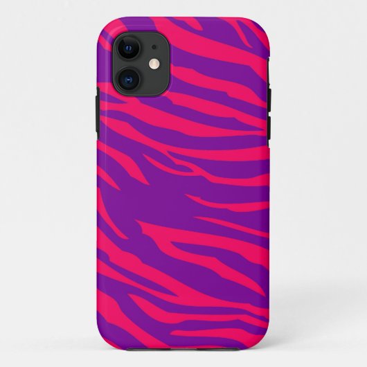 Hot Pink Zebra iPhone 5 Mate Barely There™ Hoesje (Achterkant)