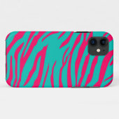 Hot Pink Zebra iPhone 5 Mate Barely There™ Hoesje (Achterkant (horizontaal))