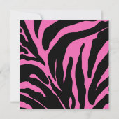 Hot Pink Zebra Princess Girl Baby shower Kaart (Achterkant)