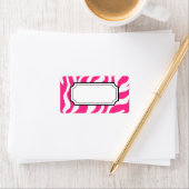 Hot Pink Zebra Print Label (Insitu)