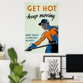 Hot-pluggable - Blijf bewegen -  WW2 Poster (Thuiskantoor)