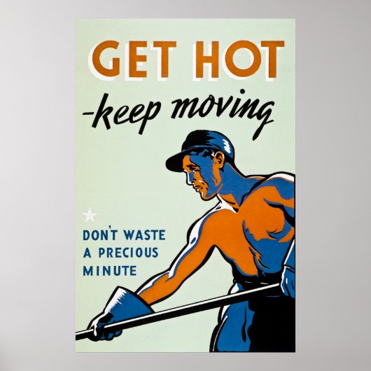 Hot-pluggable - Blijf bewegen -  WW2 Poster (Voorkant)