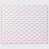 Hot Pnk White Women Rowers Creming Team Sports Cadeaupapier (Vlak)