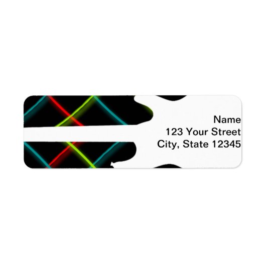 Hot Pop Kleur gitaar Business Etiket (Voorkant)