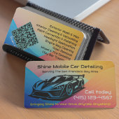 Hot Popping Mobiele Auto Auto Detailing QR Code UR Visitekaartje