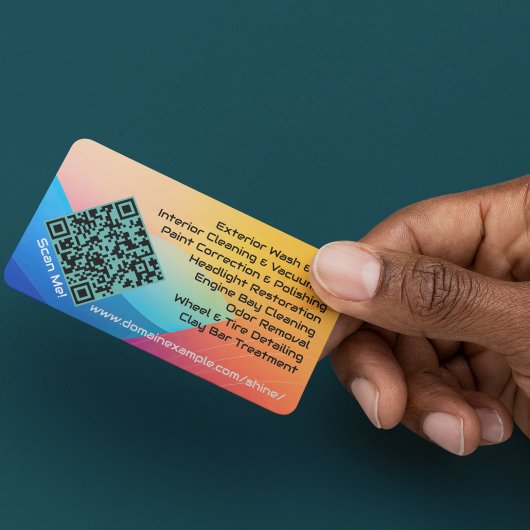 Hot Popping Mobiele Auto Auto Detailing QR Code UR Visitekaartje